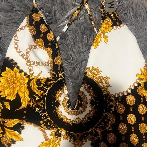 Swimwear One Pie Ivory/Black - Picture 5 of 9